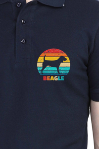 Polo Neck T-Shirt (Men) - Beagle Sunset (6 Colours)