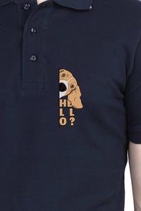 Polo Neck T-Shirt (Men) - Basset Hound Hello (11 Colours)