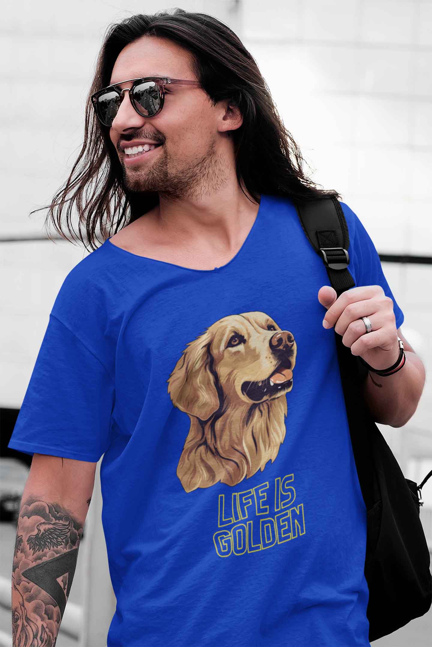 V Neck T-Shirt (Men) - Retriever Royale (5 Colours)