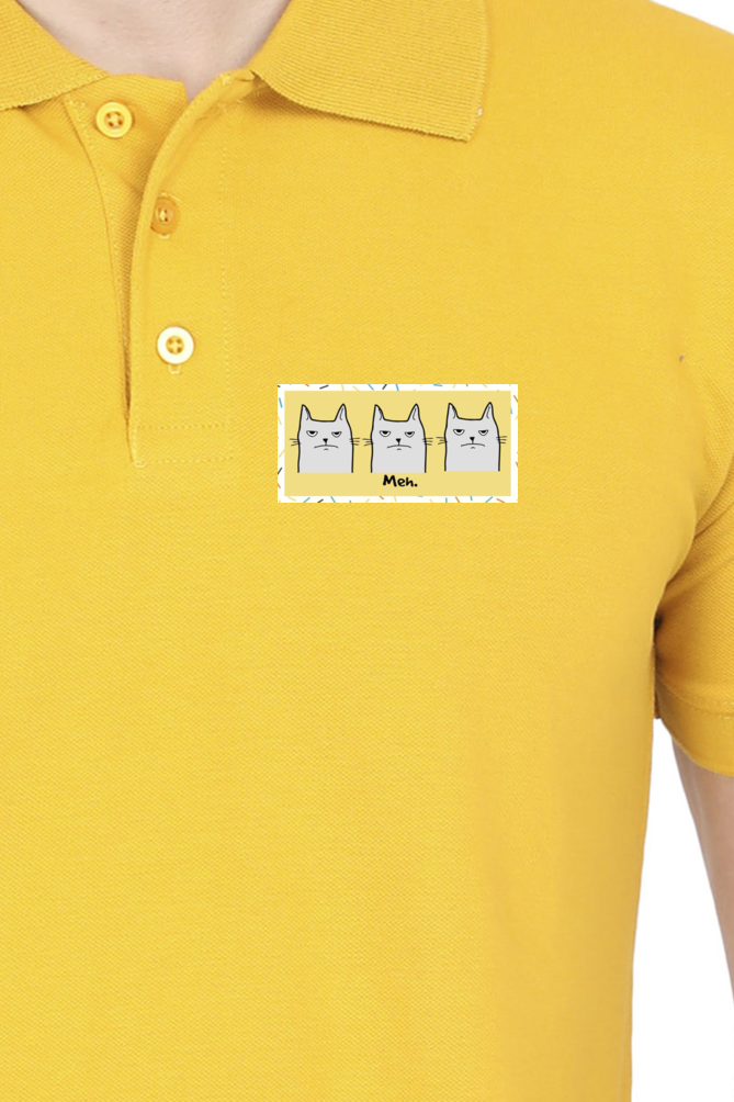 Polo Neck T-Shirt (Men) - Meh Mondays (11 Colours)
