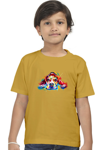 Round Neck T-Shirt (Boys) - Droopy Dog Eyes (10 Colours)