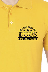 Polo Neck T-Shirt (Men) - Dogs Are My Life (4 Colours)