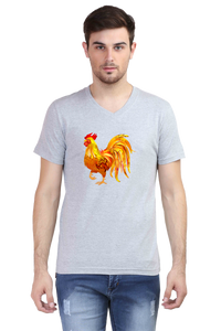 V Neck T-Shirt (Men) - Cock-a-Doodle-Doo (6 Colours)