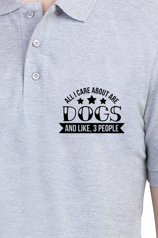 Polo Neck T-Shirt (Men) - Dogs Are My Life (4 Colours)
