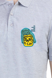 Polo Neck T-Shirt (Men) - Cat-titude (3 Colours)
