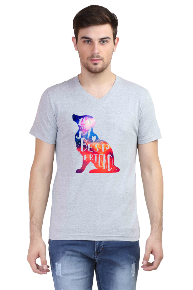 V Neck T-Shirt (Men) - Best Fur-Ends Forever (2 Colours)