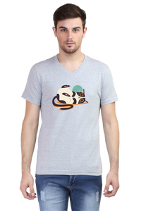 V Neck T-Shirt (Men) - Clawful Nap (4 Colours)