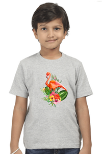 Round Neck T-Shirt (Boys) - Fashionable Flamingo (10 Colours)