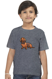 Round Neck T-Shirt (Boys) - Dash Dash Dachshund (10 Colours