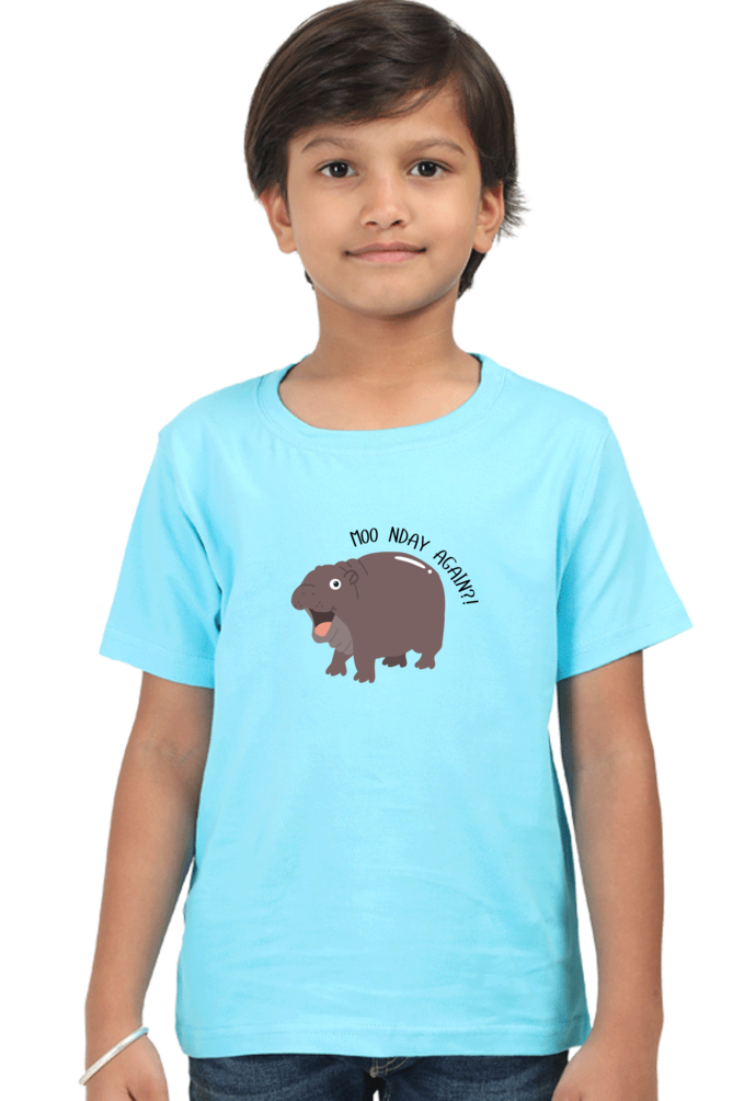 Round Neck T-Shirt (Boys) - Moo Nday Vibes (8 Colours)