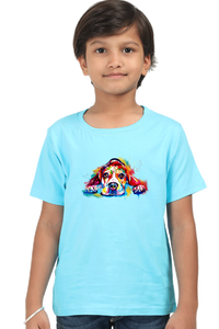 Round Neck T-Shirt (Boys) - Droopy Dog Eyes (10 Colours)