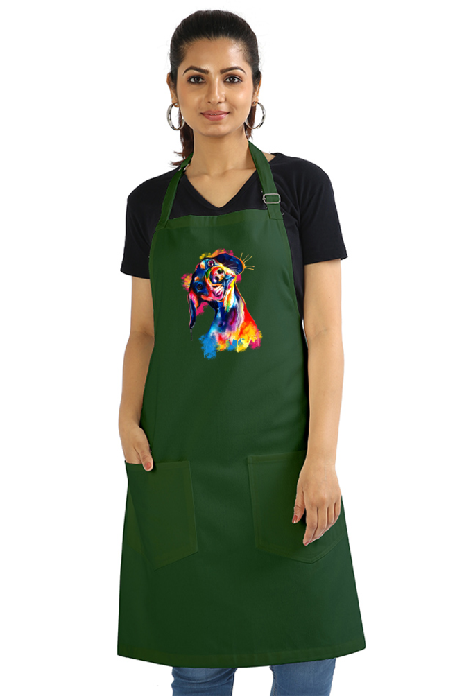 Tilted Head Rainbow Dog Apron (7 Colours)
