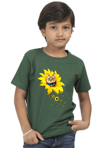 Round Neck T-Shirt (Boys) - A Meowment Of Sunshine (10 Colours)