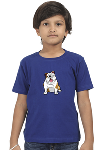 Round Neck T-Shirt (Boys) - Wringkly Sprinkly Bulldog (10 Colours)