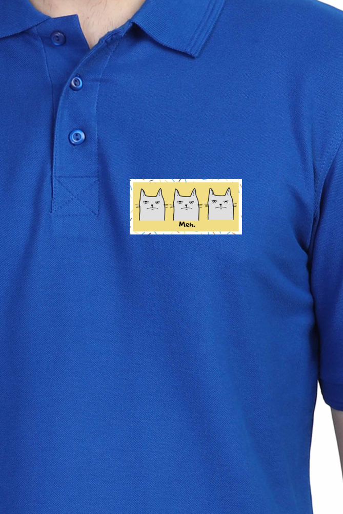 Polo Neck T-Shirt (Men) - Meh Mondays (11 Colours)