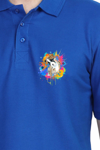 Polo Neck T-Shirt (Men) - Splashes Of Joy Puppy (11 Colours)