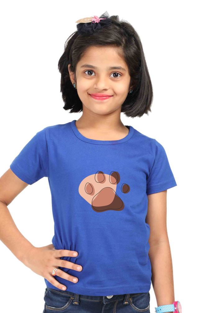 Round Neck T-Shirt (Girls) - Pawsitive Vibes (5 Colours)