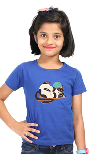 Round Neck T-Shirt (Girls) - Clawful Nap (5 Colours)