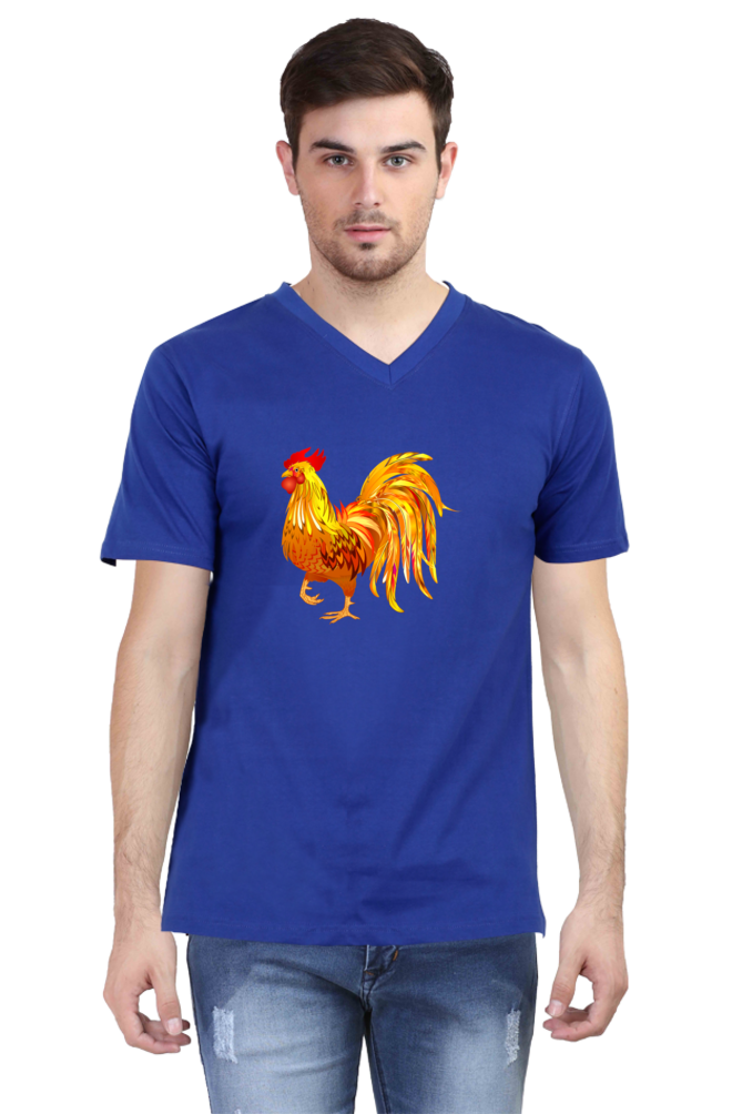 V Neck T-Shirt (Men) - Cock-a-Doodle-Doo (6 Colours)