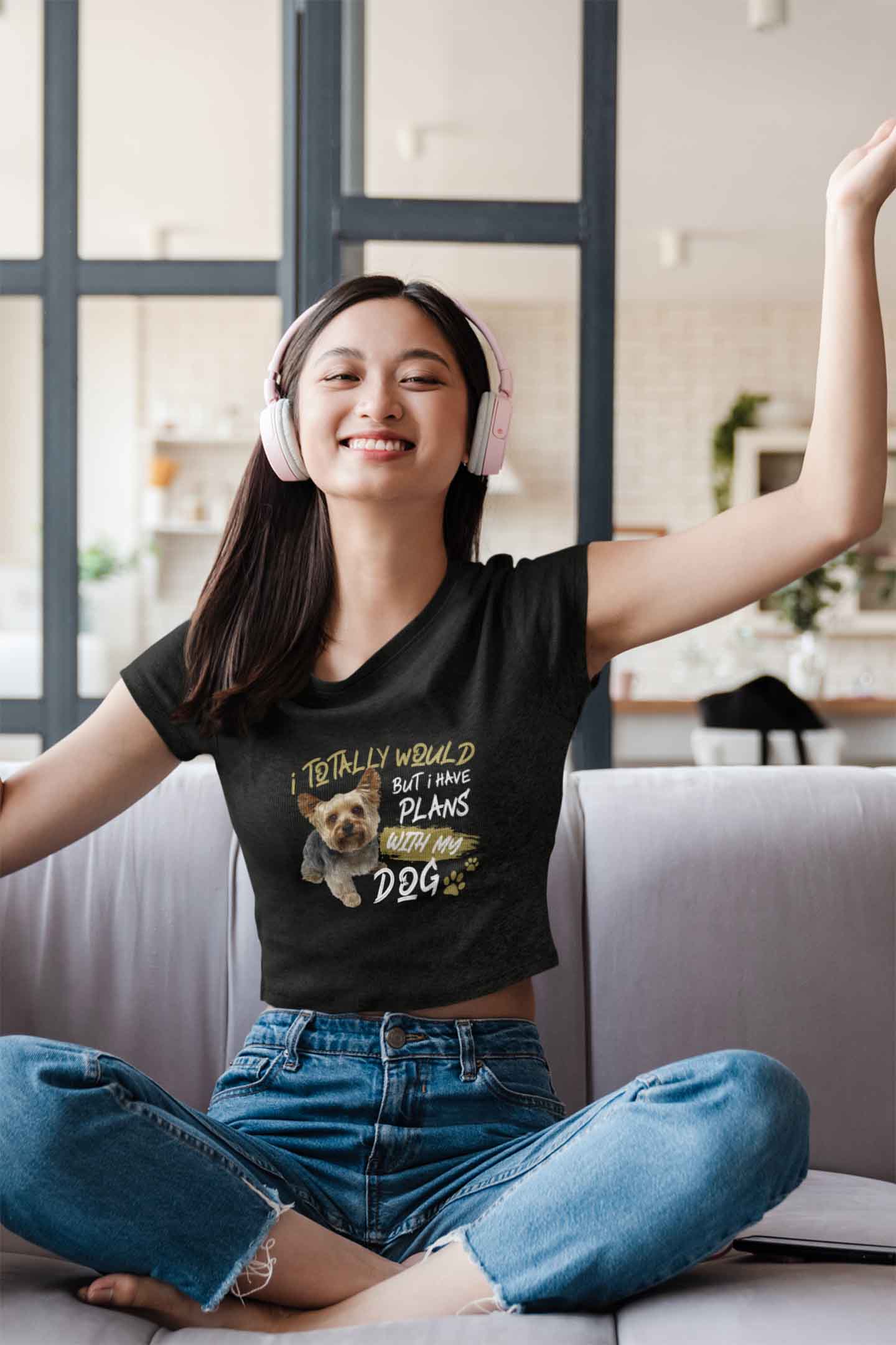 Crop Top (Women) - Busy Yorkie (5 Colours)