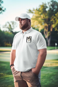 Polo Neck T-Shirt (Men) - Hang In There Pug (3 Colours)