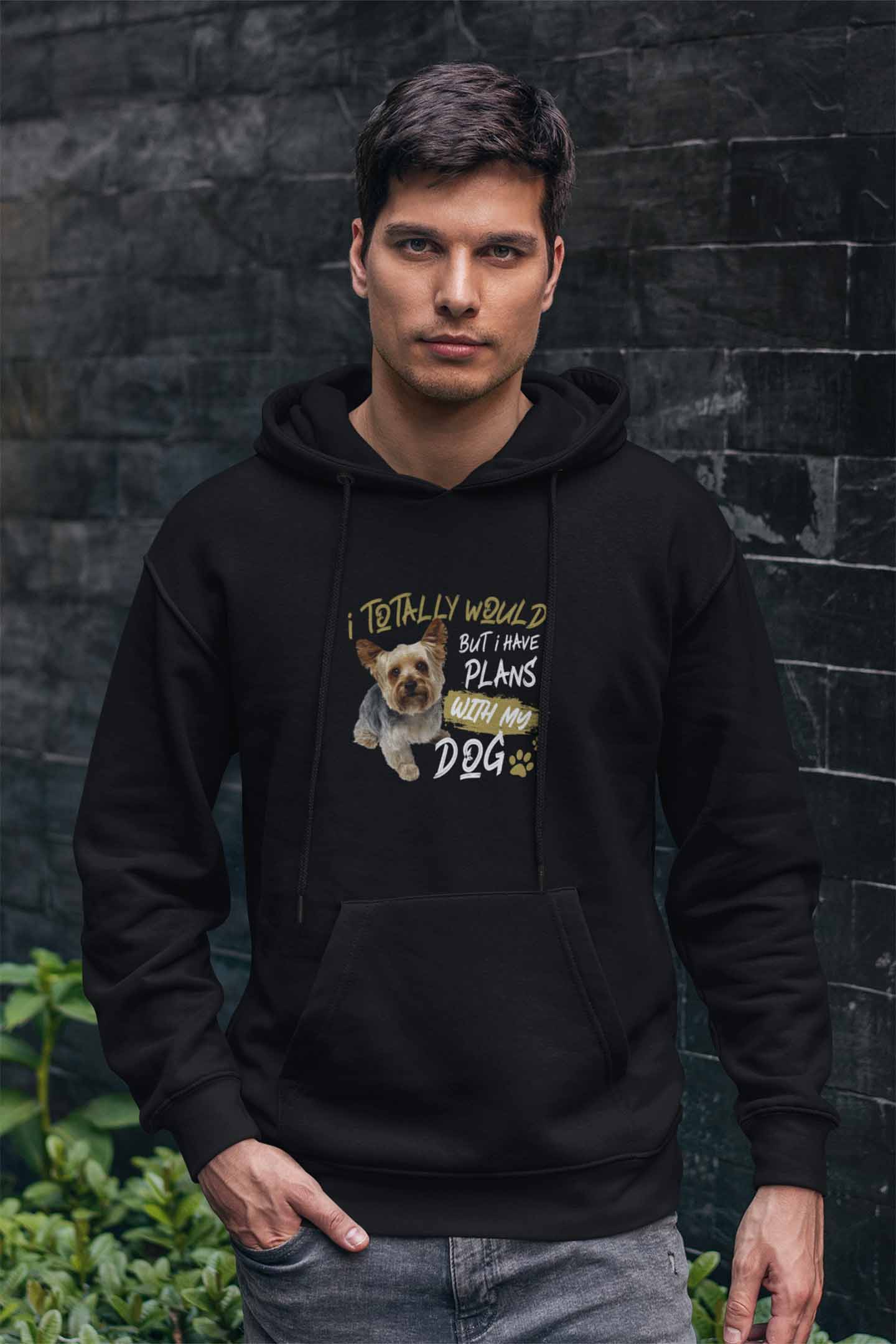 Hoodie (Men) - Busy Yorkie (4 Colours)
