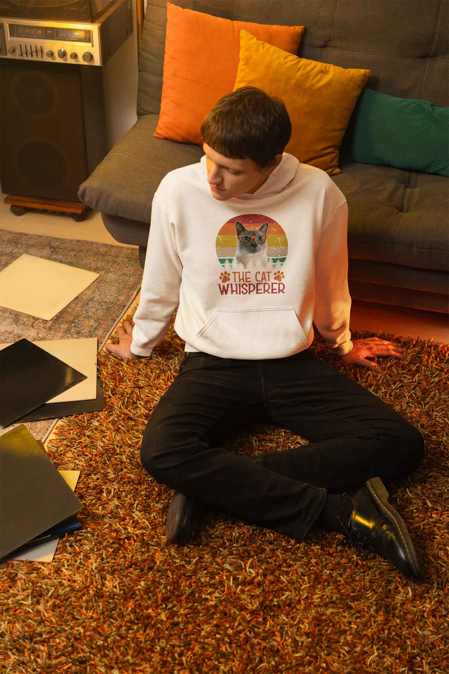 Hoodie (Men) - The Cat Whisperer (5 Colours)