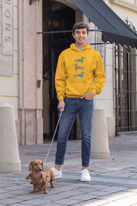 Hoodie (Men) - Three Daschunds (6 Colours)