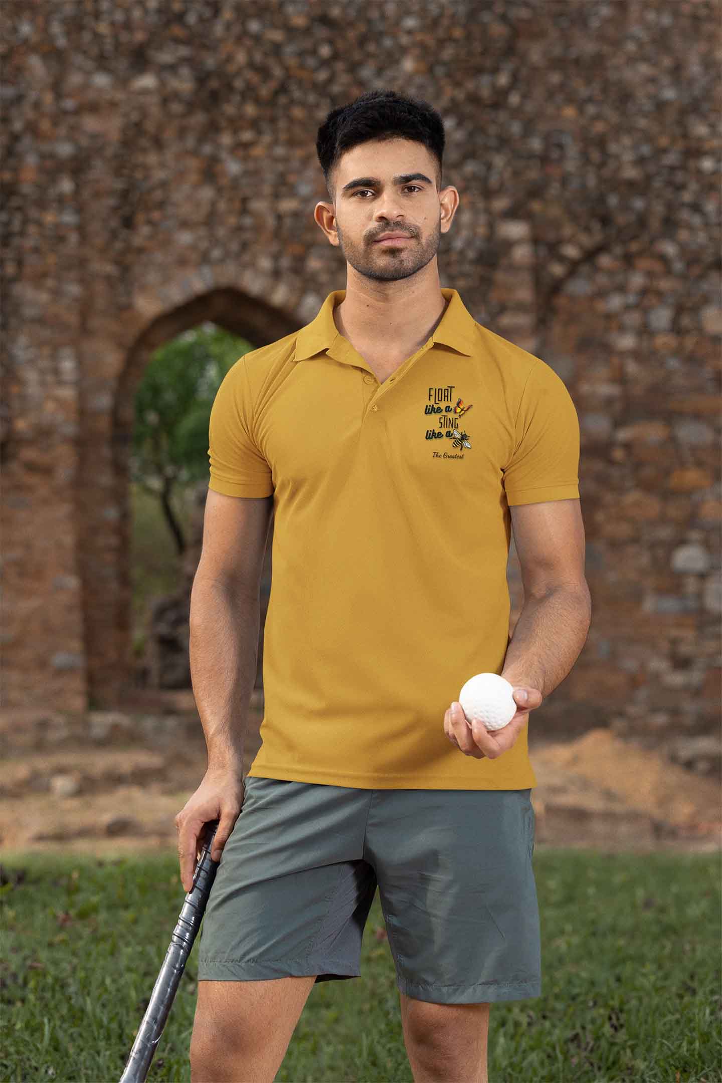 Polo Neck T-Shirt (Men) - Bee The Greatest (3 Colours)