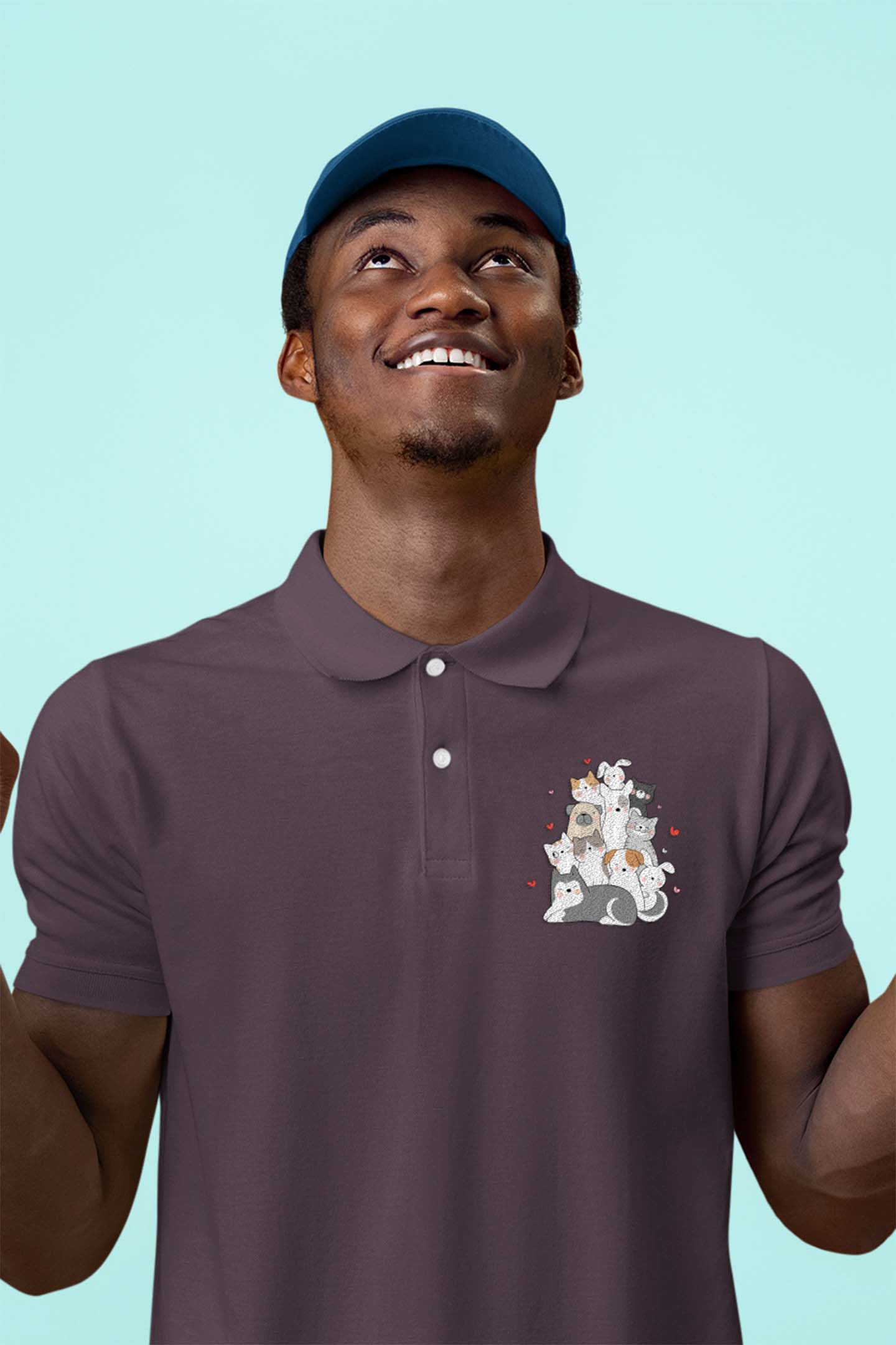 Polo Neck T-Shirt (Men) - Cuddle Crew (11 Colours)