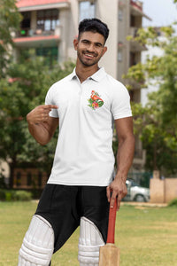 Polo Neck T-Shirt (Men) - Fashionable Flamingo (10 Colours)