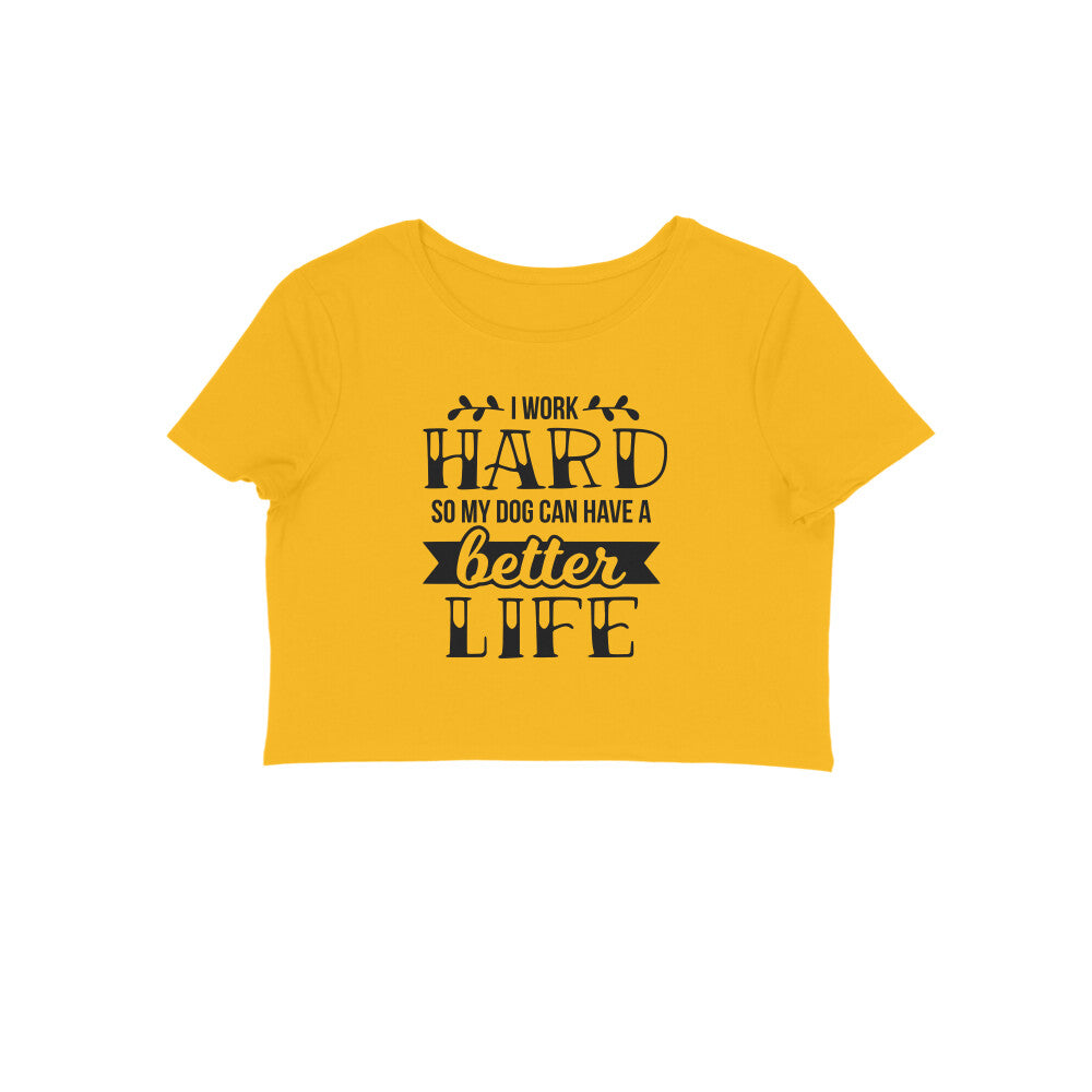 Crop Top (Women) - Hardworking Pawrent (8 Colours)