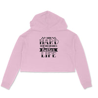 Crop Hoodie (Women) - Hardworking Pawrent (3 Colours)