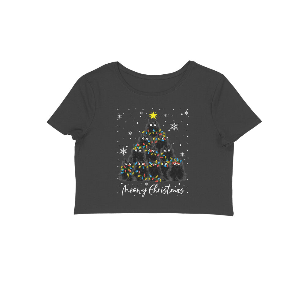 Crop Top (Women) - Meowy Christmas (5 Colours)