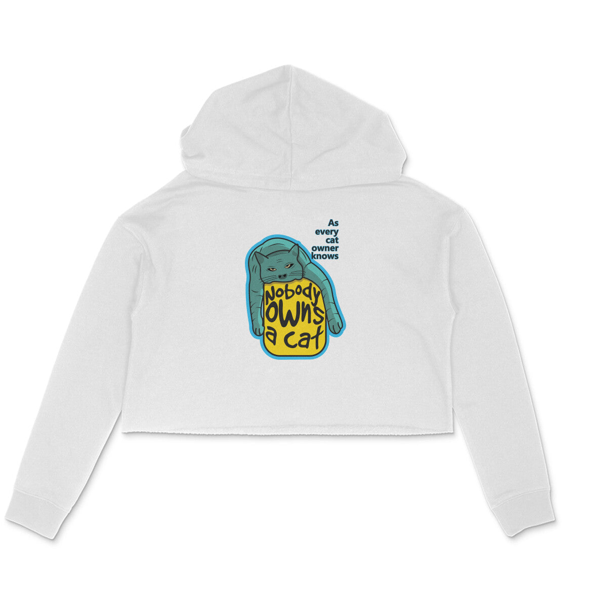 Crop Hoodie (Women) - Cat-titude (3 Colours)
