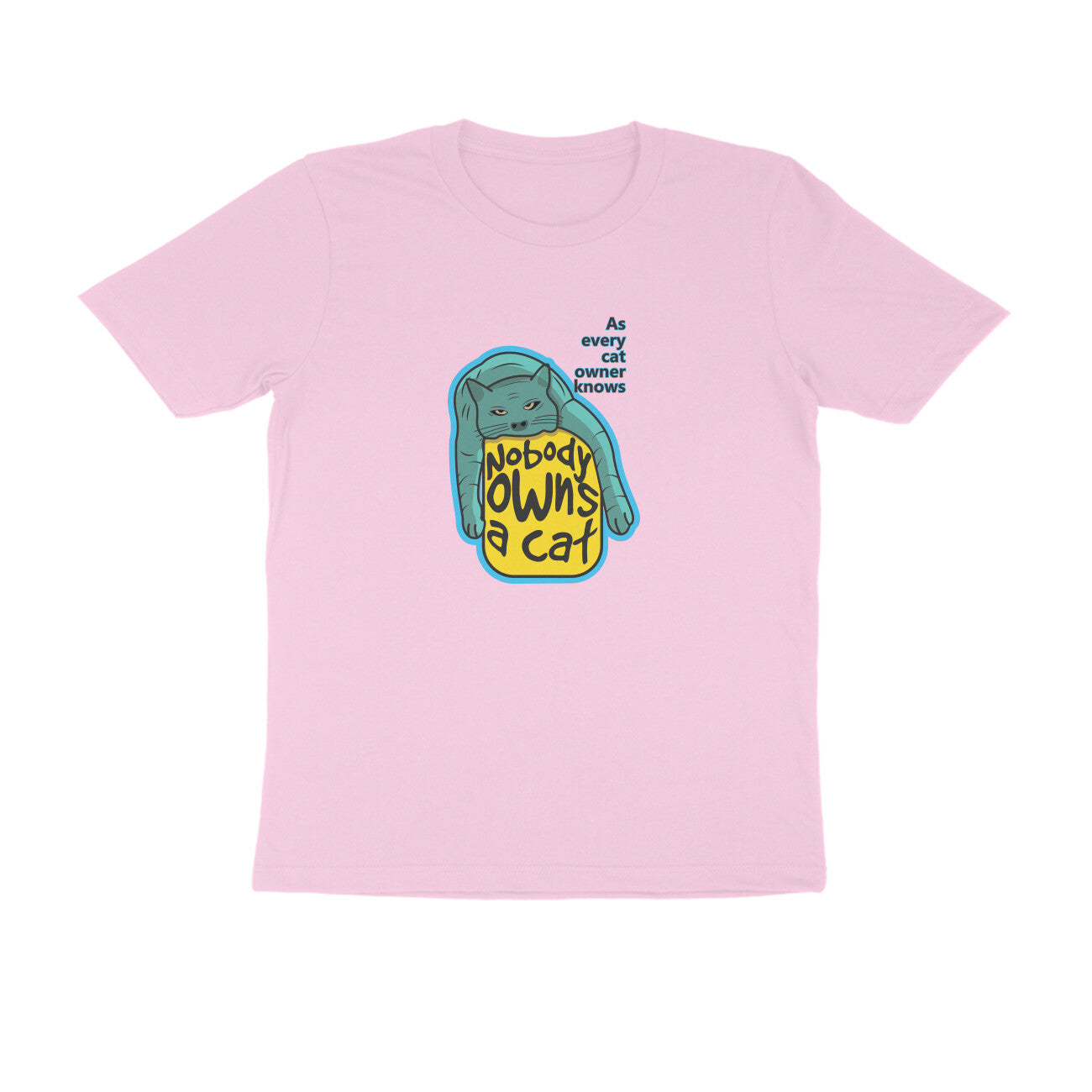 Round Neck T-Shirt (Men) - Cat-titude (9 Colours)