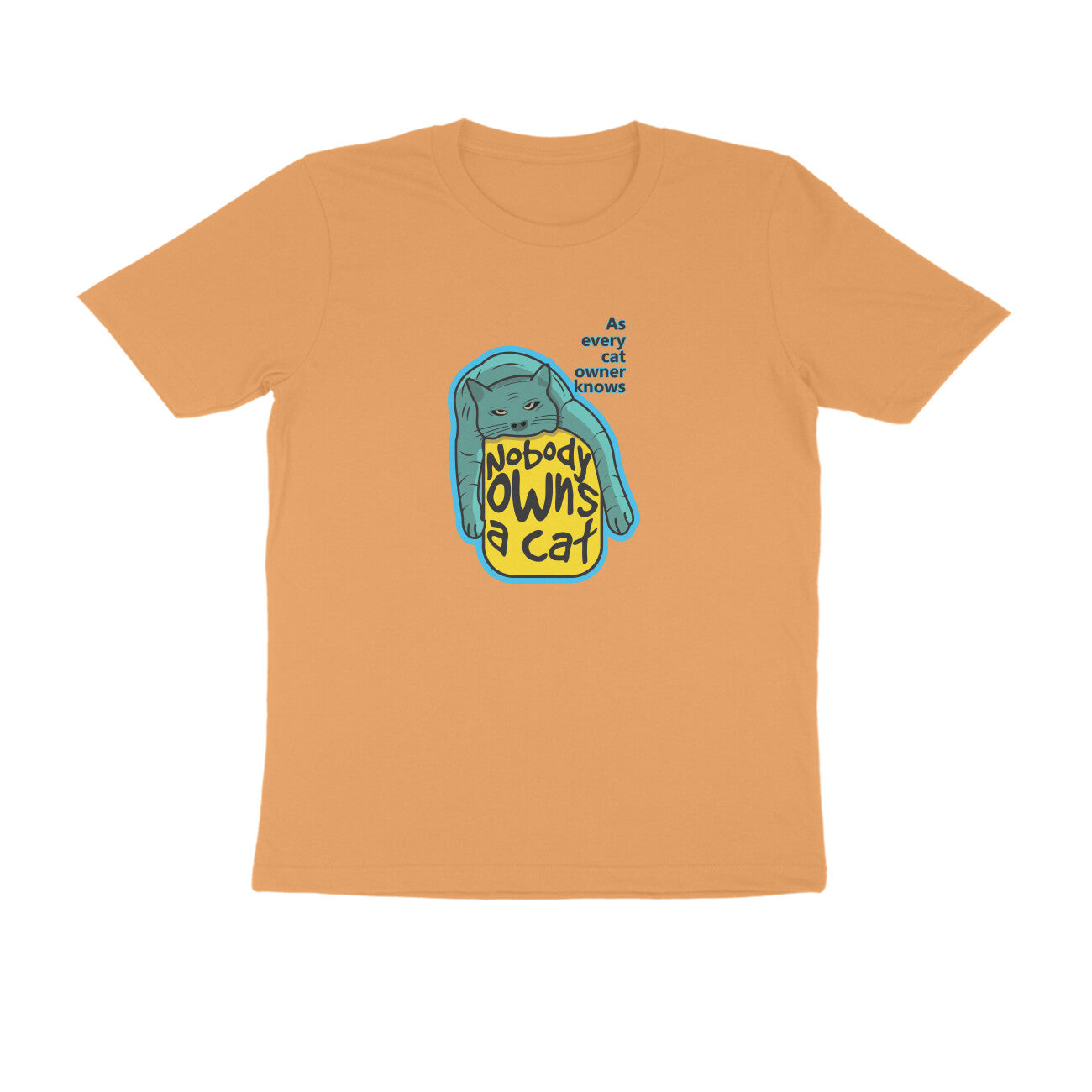 Round Neck T-Shirt (Men) - Cat-titude (9 Colours)
