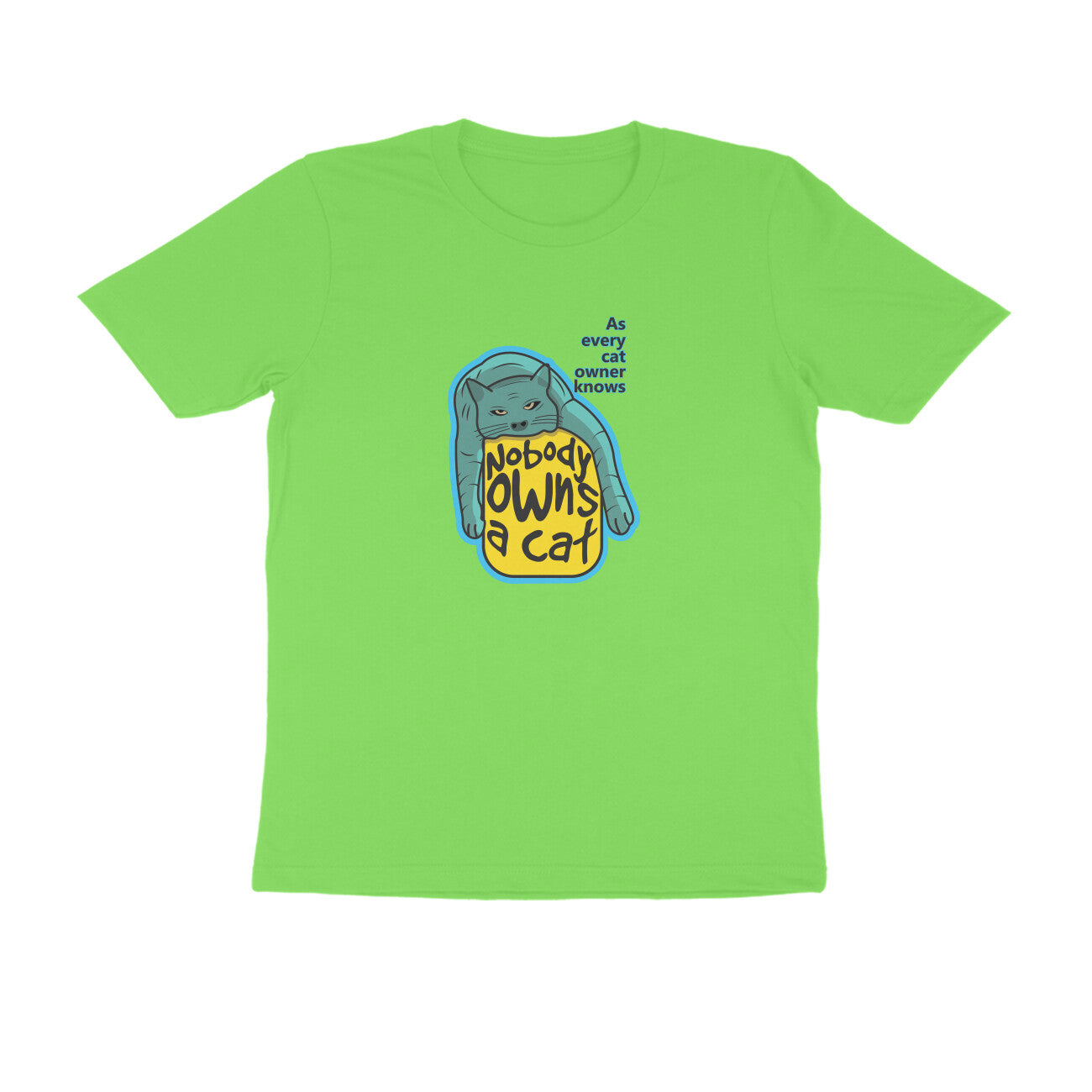Round Neck T-Shirt (Men) - Cat-titude (9 Colours)
