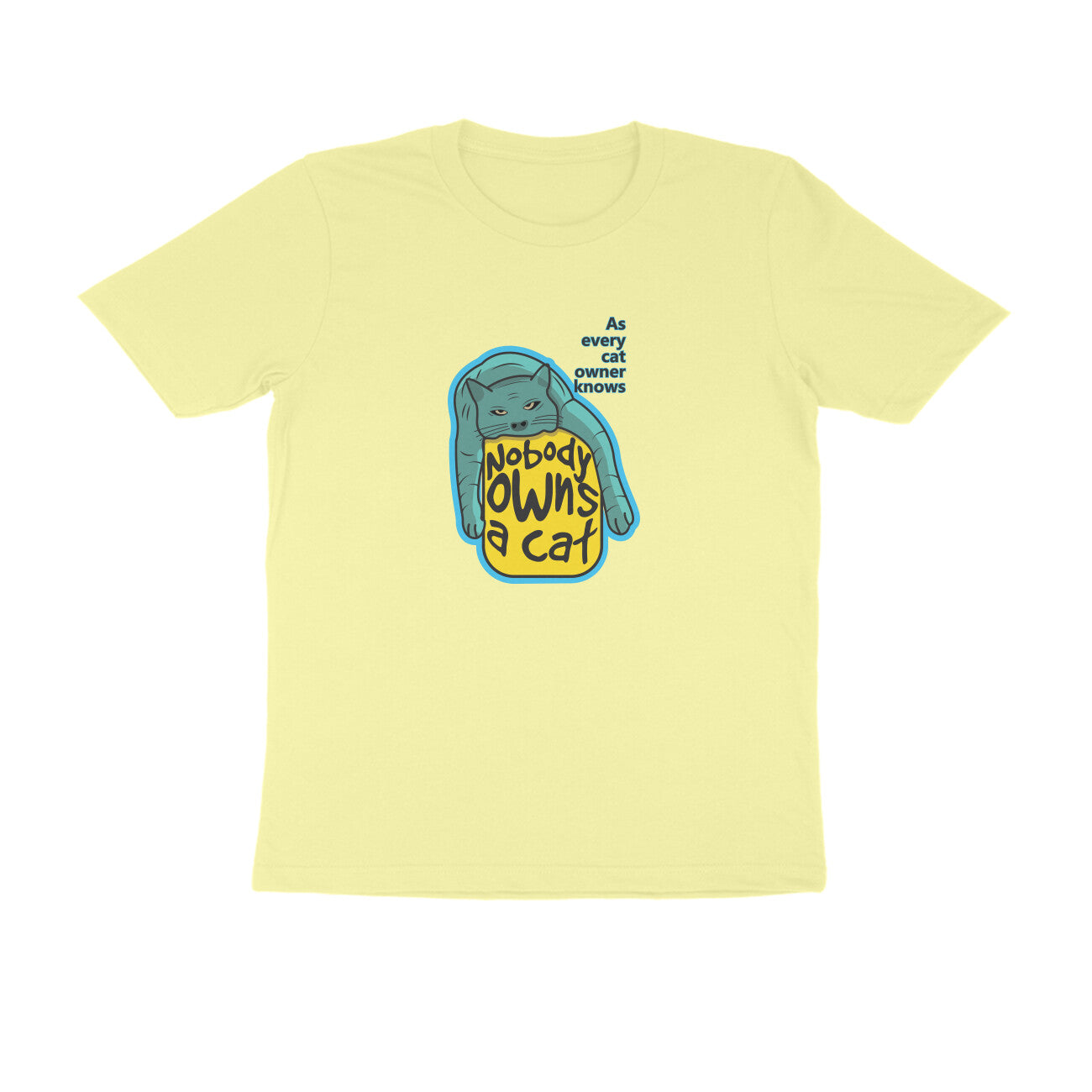 Round Neck T-Shirt (Men) - Cat-titude (9 Colours)