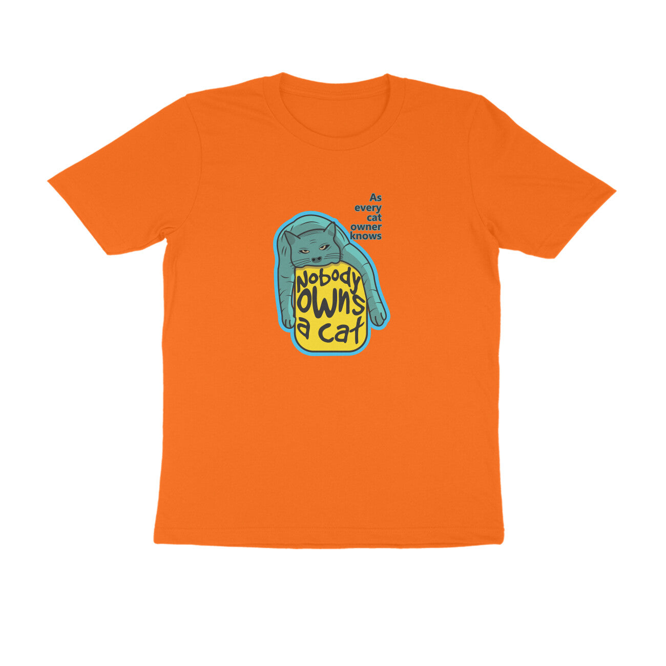Round Neck T-Shirt (Men) - Cat-titude (9 Colours)