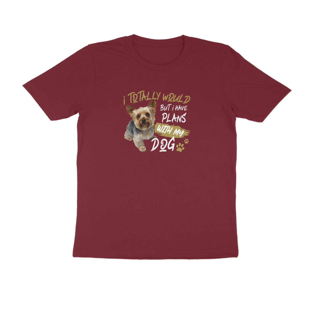 Round Neck T-Shirt (Men) - Busy Yorkie (7 Colours)