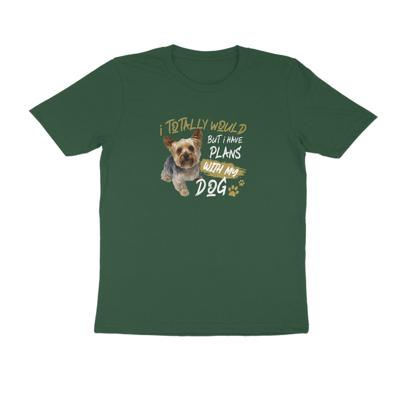 Round Neck T-Shirt (Men) - Busy Yorkie (7 Colours)