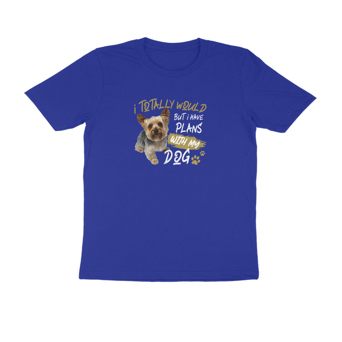 Round Neck T-Shirt (Men) - Busy Yorkie (7 Colours)
