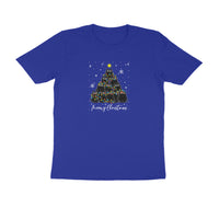 Round Neck T-Shirt (Men) - Meowy Christmas (9 Colours)