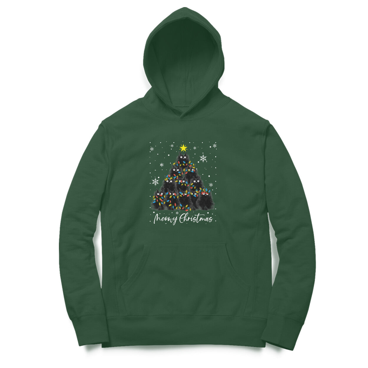 Hoodie (Men) - Meowy Christmas (5 Colours)