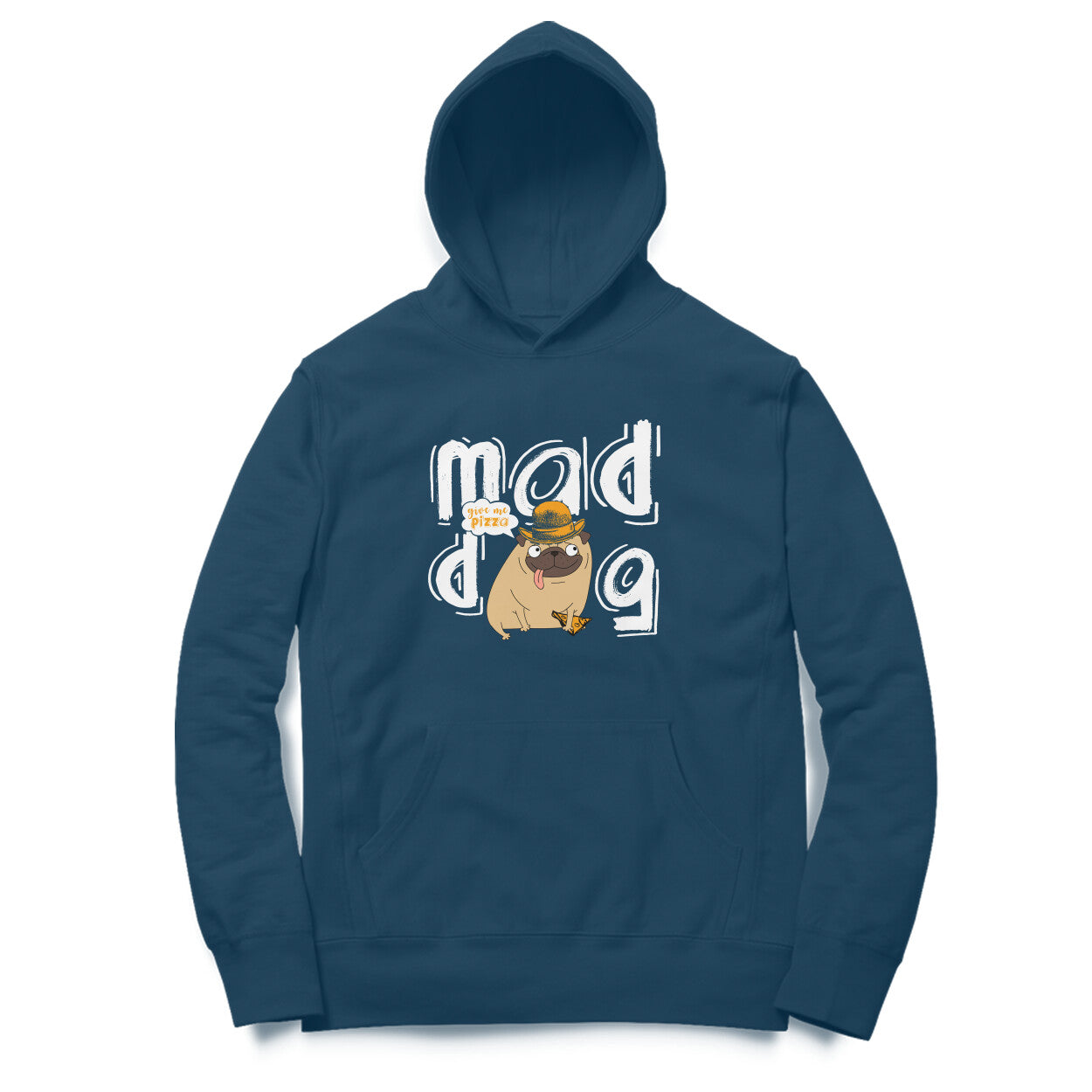 Hoodie (Men) - Pizza Pug (4 Colours)