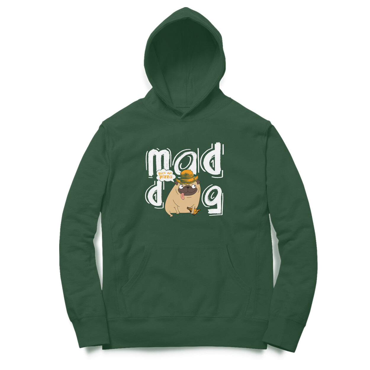 Hoodie (Men) - Pizza Pug (4 Colours)