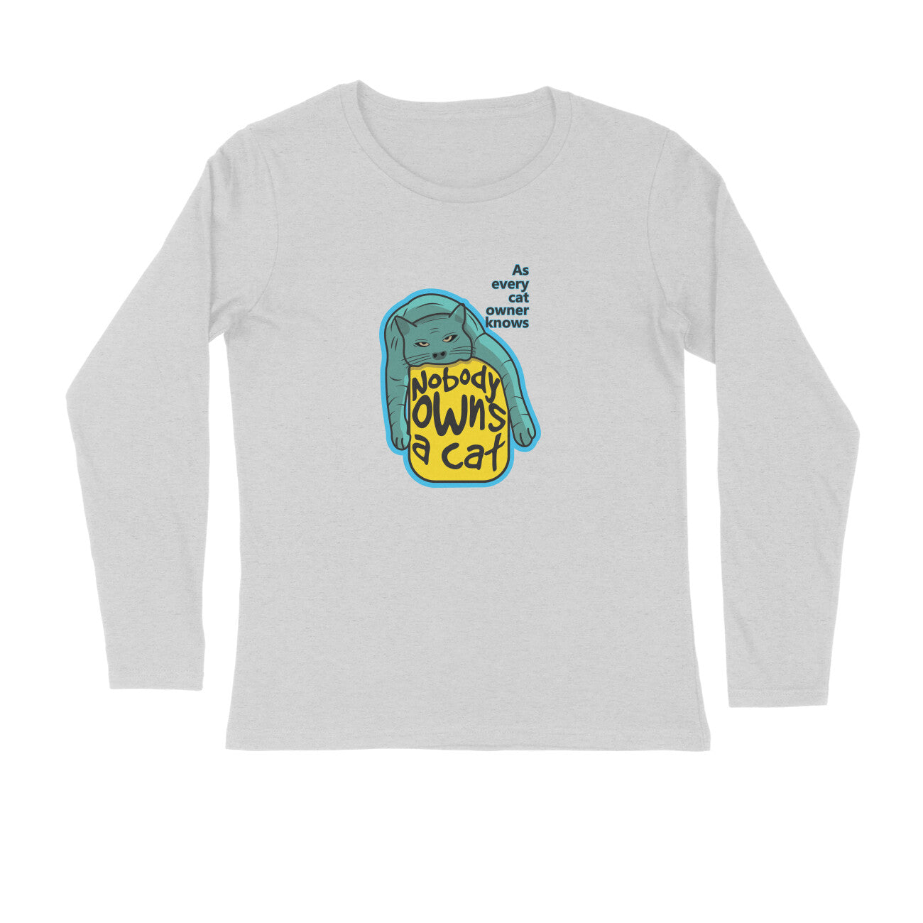 Full Sleeves Round Neck (Men) - Cat-titude (2 Colours)