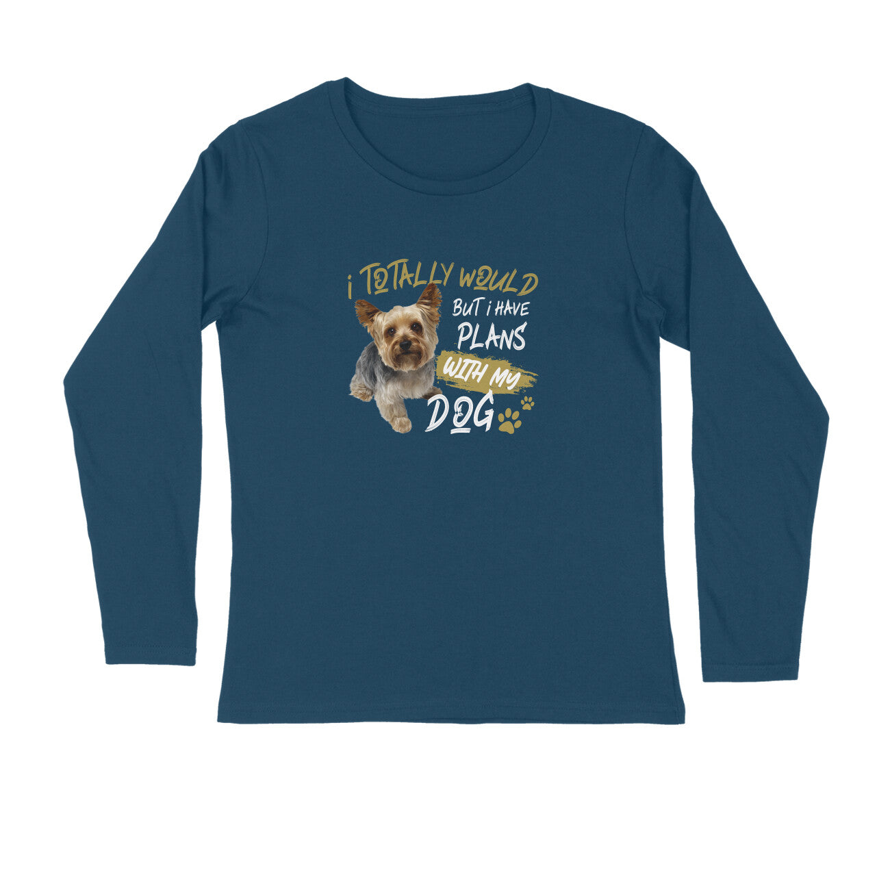 Full Sleeves Round Neck (Men) - Busy Yorkie (3 Colours)