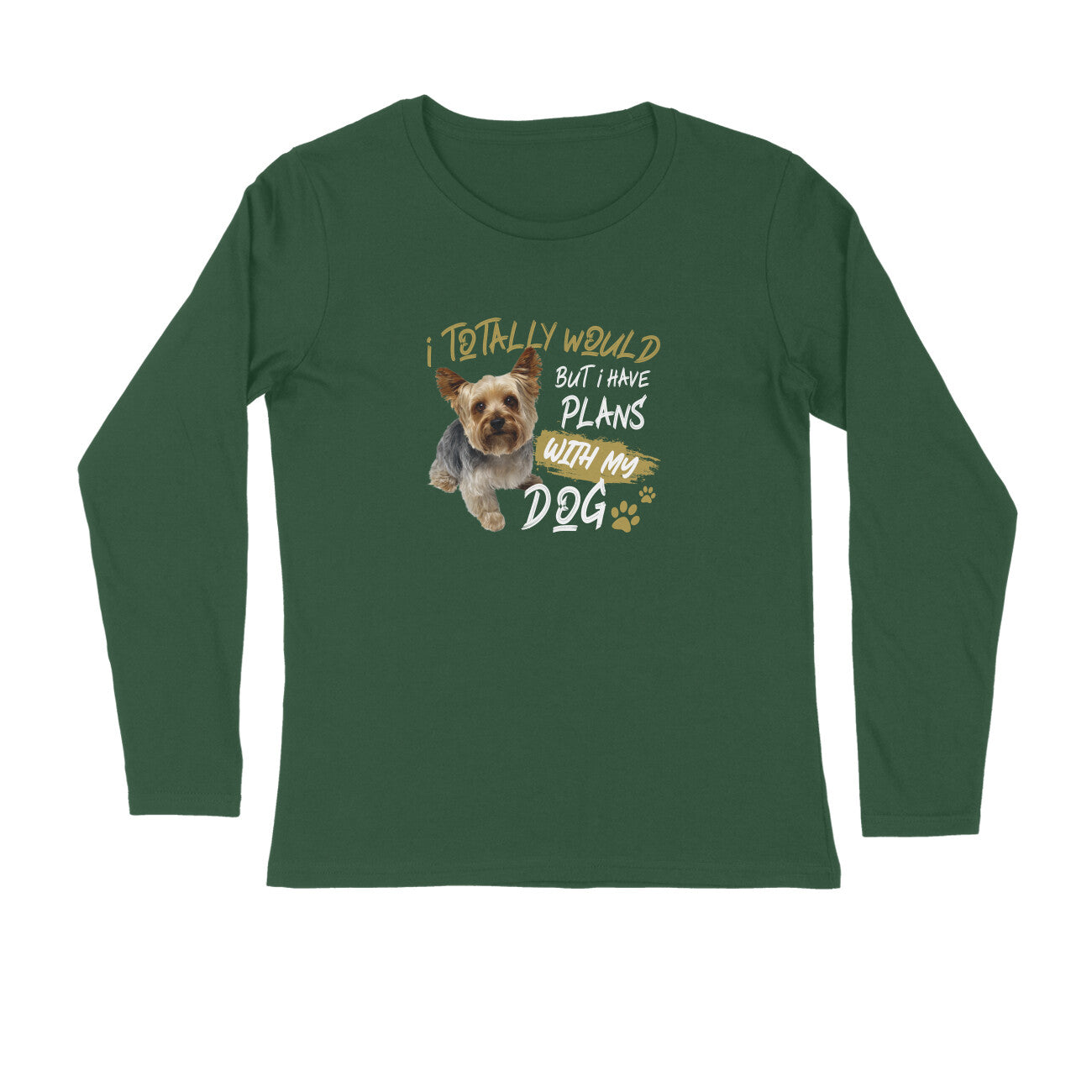 Full Sleeves Round Neck (Men) - Busy Yorkie (3 Colours)
